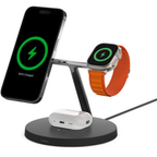 Belkin BoostCharge Pro 3-in-1 Wireless Charger with 15w MagSafe Charging (Black)