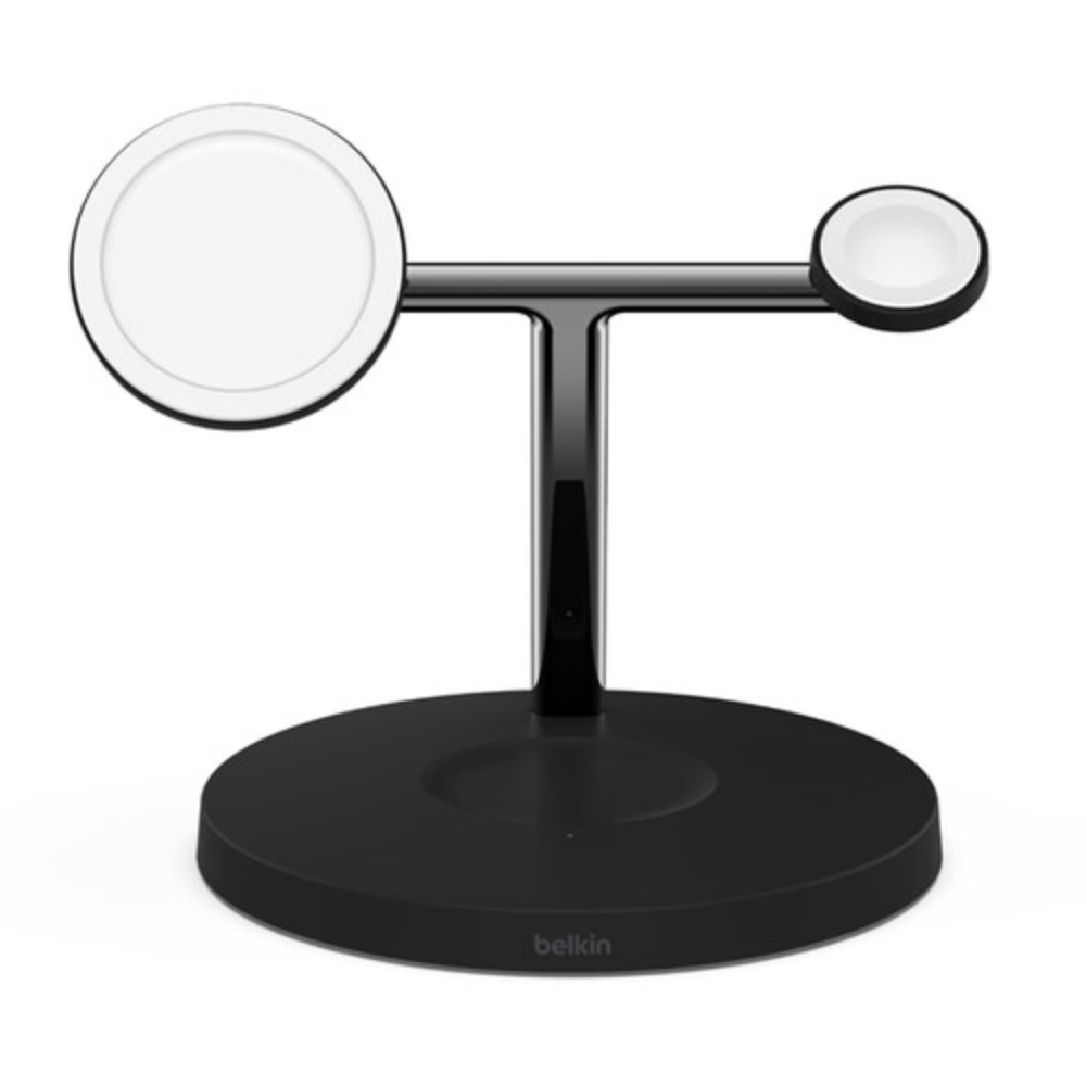 Belkin BoostCharge Pro 3-in-1 Wireless Charger with 15w MagSafe Charging (Black)