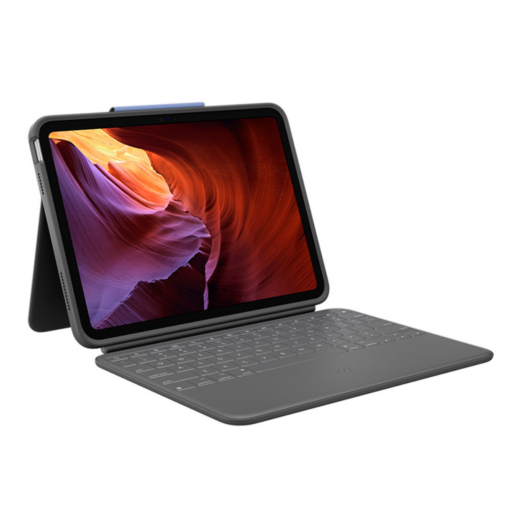 Logitech Rugged Folio Protection Keyboard Case for iPad 10.9" (10th Gen) (Oxford Grey)