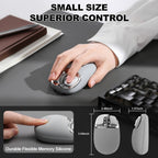 YUNZII C1 Silicone Tri-Mode Wireless Mouse (Gray)