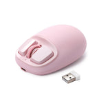 YUNZII C1 Silicone Tri-Mode Wireless Mouse (Pink)