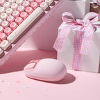 YUNZII C1 Silicone Tri-Mode Wireless Mouse (Pink)
