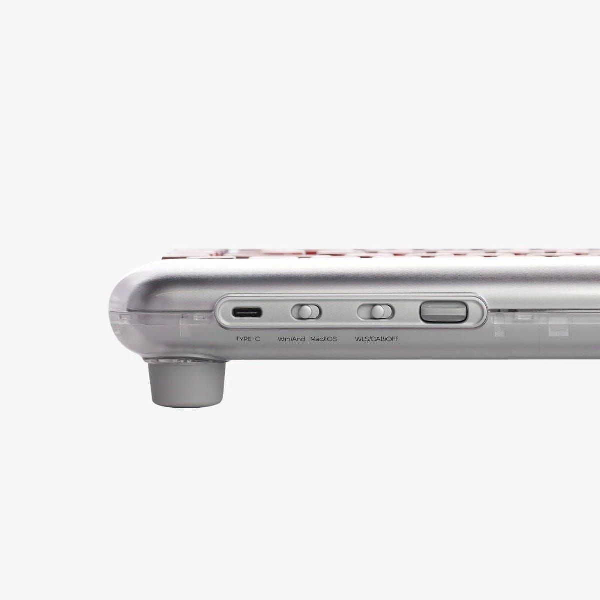Lofree DOT Lipstick Tri Mode Hot-Swappable Wireless Keyboard (Silver) 