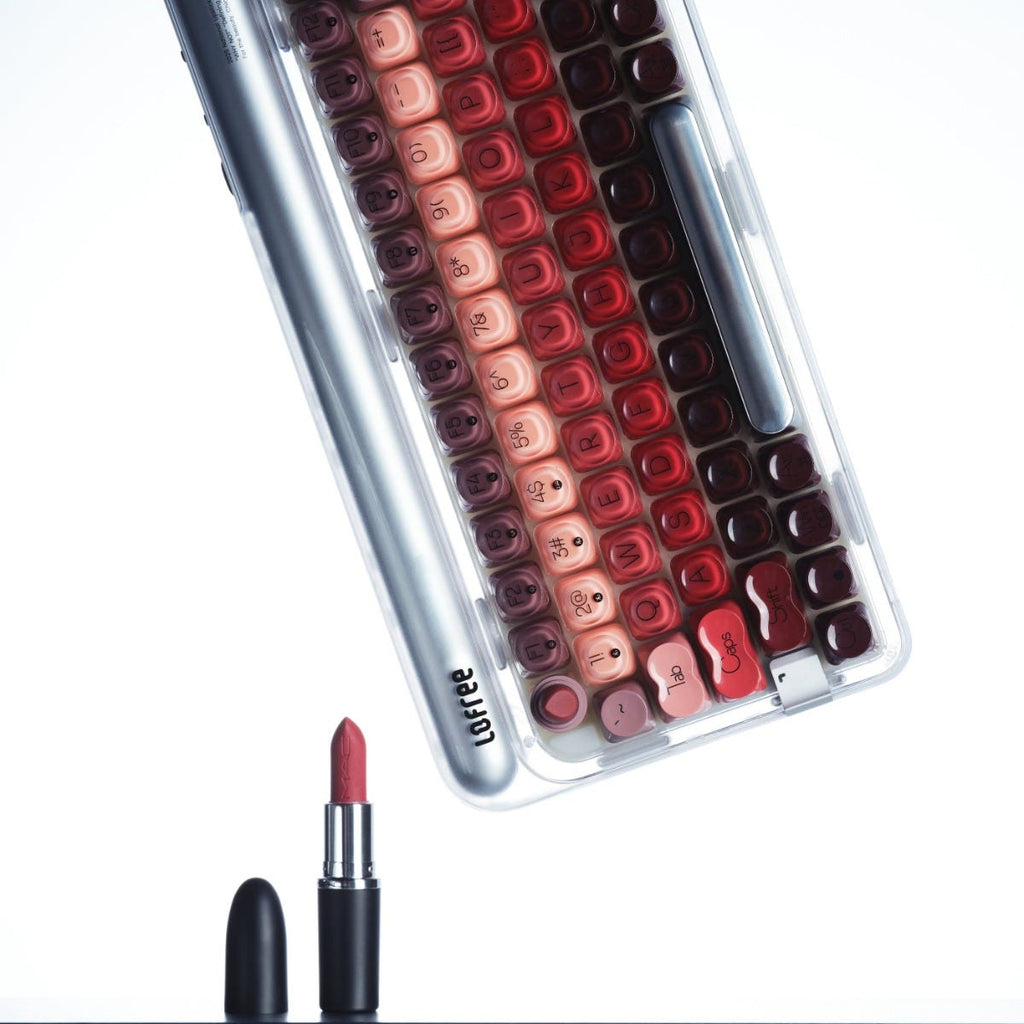 Lofree DOT Lipstick Tri Mode Hot-Swappable Wireless Keyboard (Silver) 