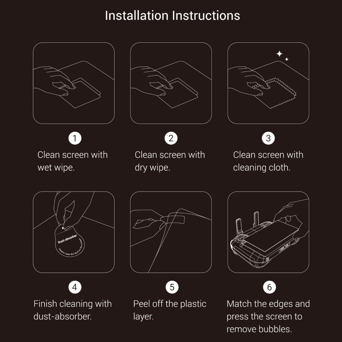 SmallRig HD Screen Protector Kit for DJI RC / RC 2 6111