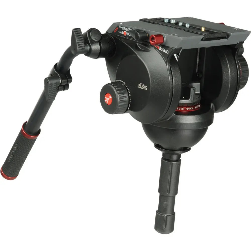 Open Box Manfrotto 536 Carbon Fiber Tripod with 509HD Video Head + Padded Carry Bag