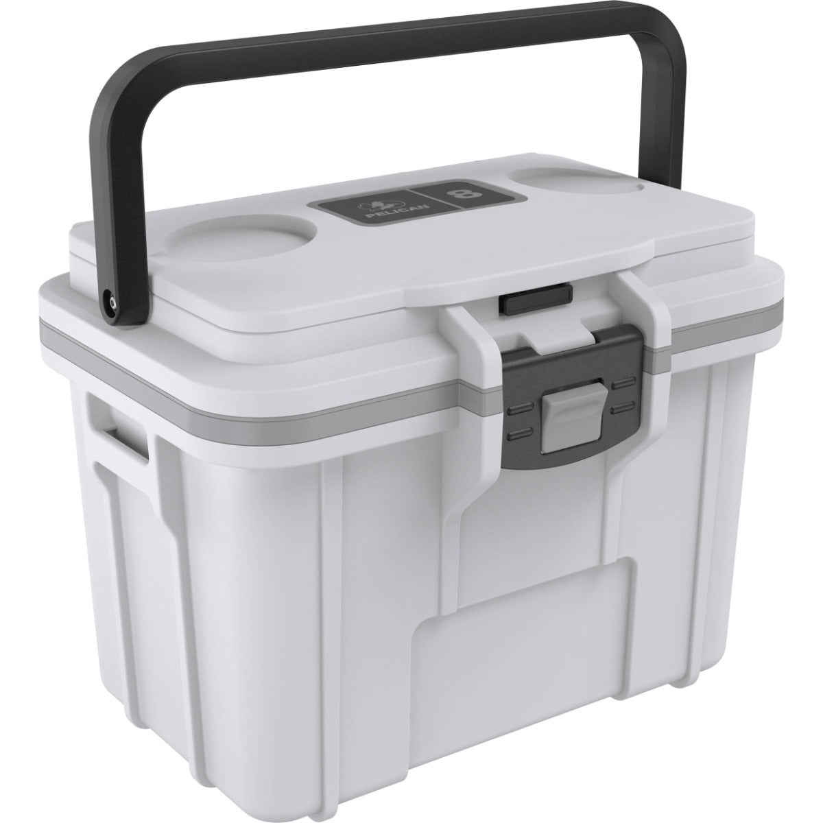 Pelican 8QT Personal Cooler - White - Gray