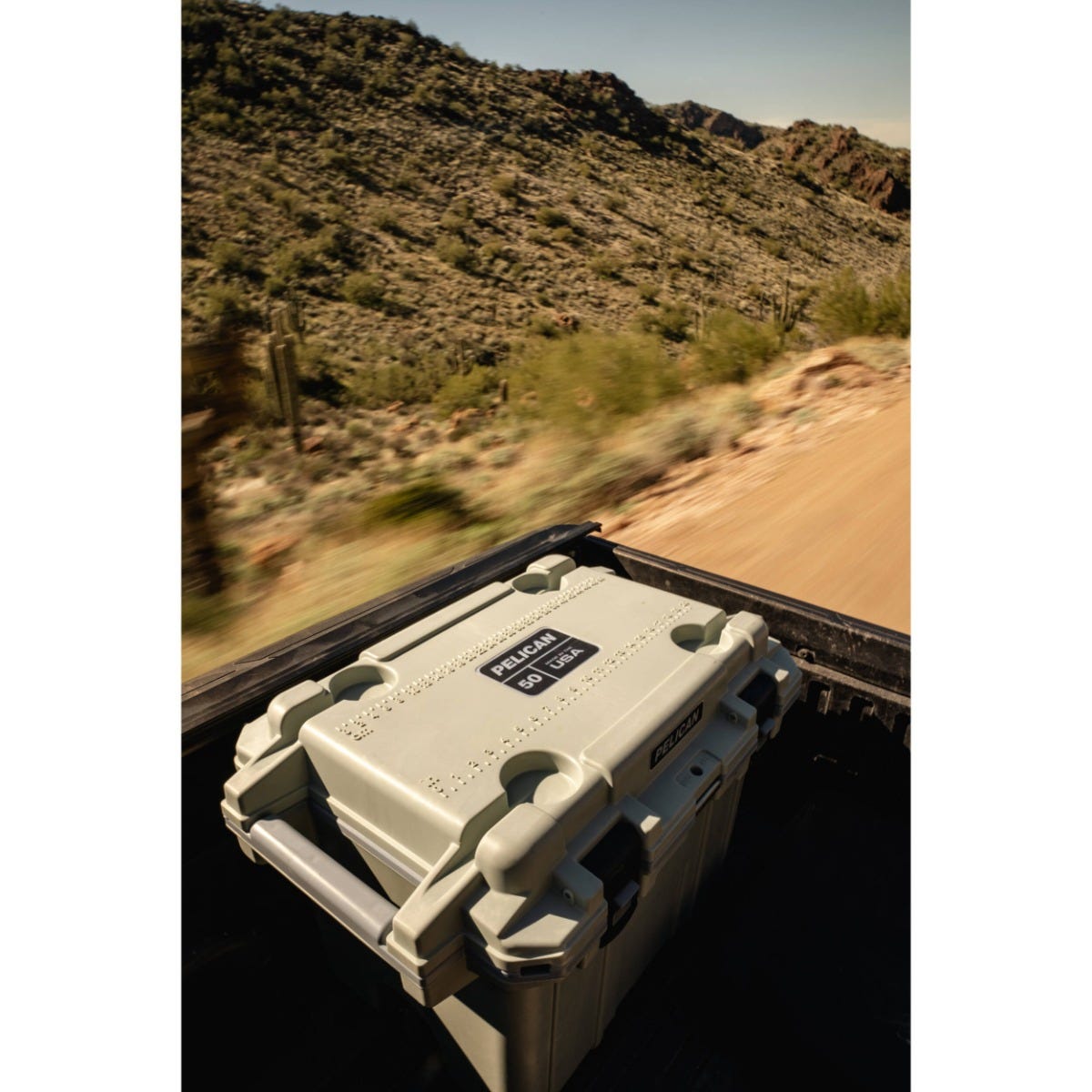 Pelican 50QT Elite Cooler - Dark Gray - Green
