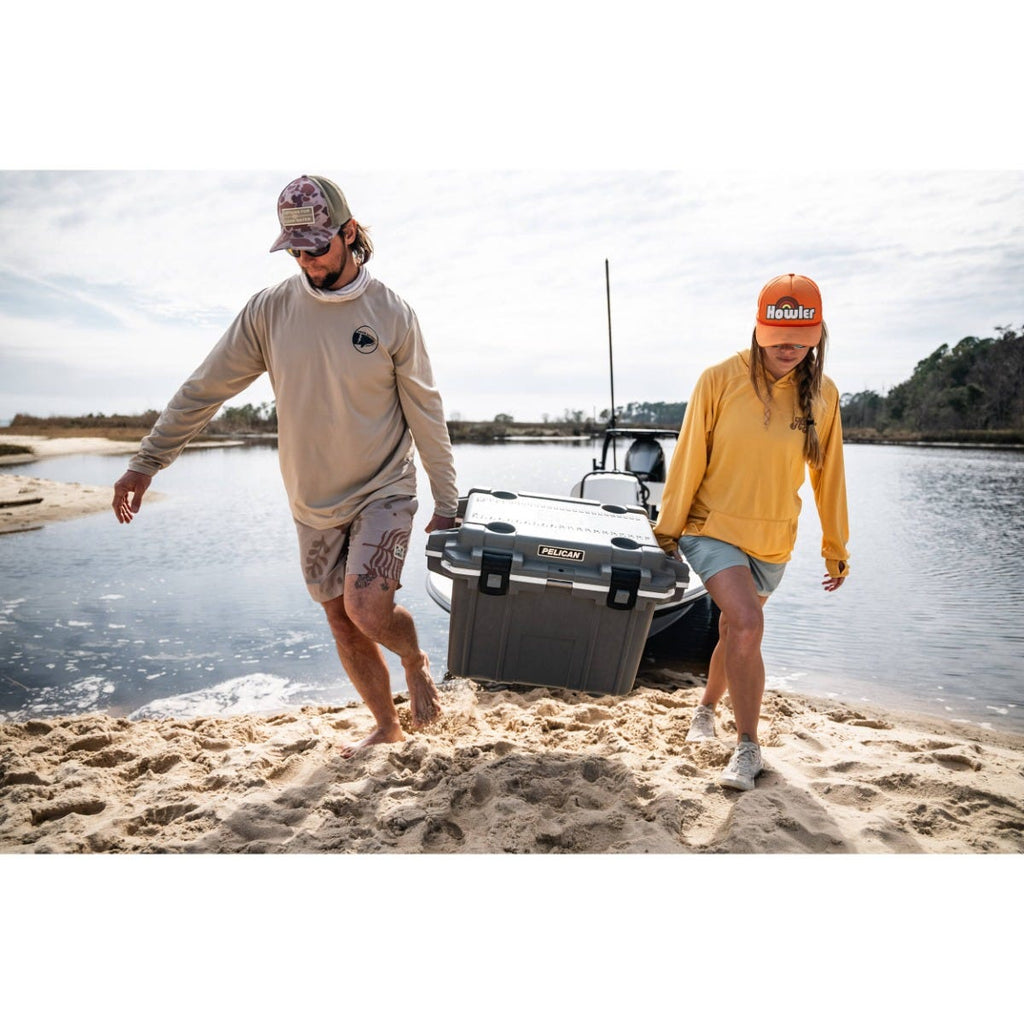 Pelican 50QT Elite Cooler - Dark Gray - Green