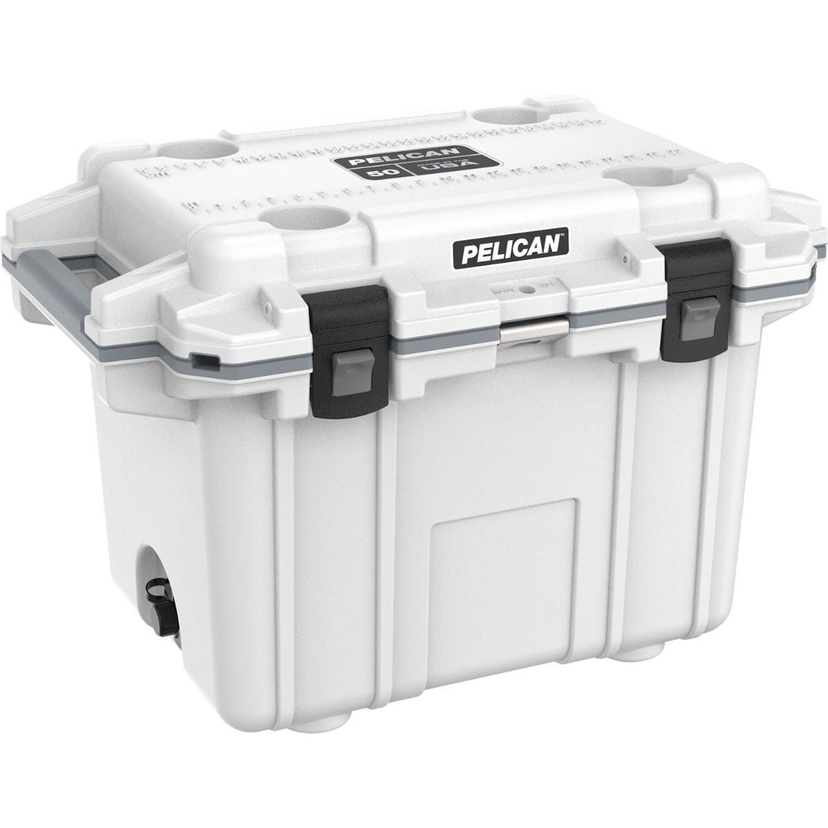 Pelican 50QT Elite Cooler - White - Gray 