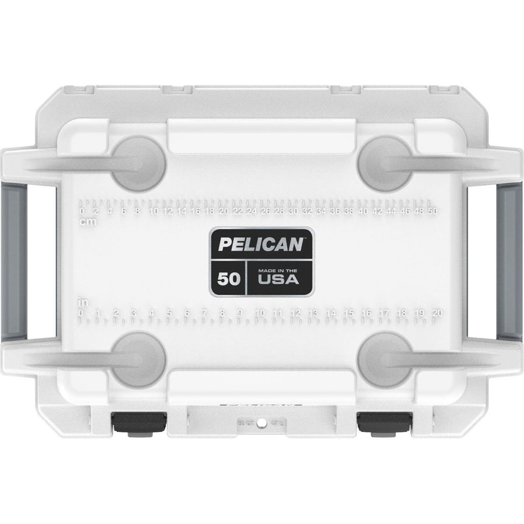 Pelican 50QT Elite Cooler - White - Gray 