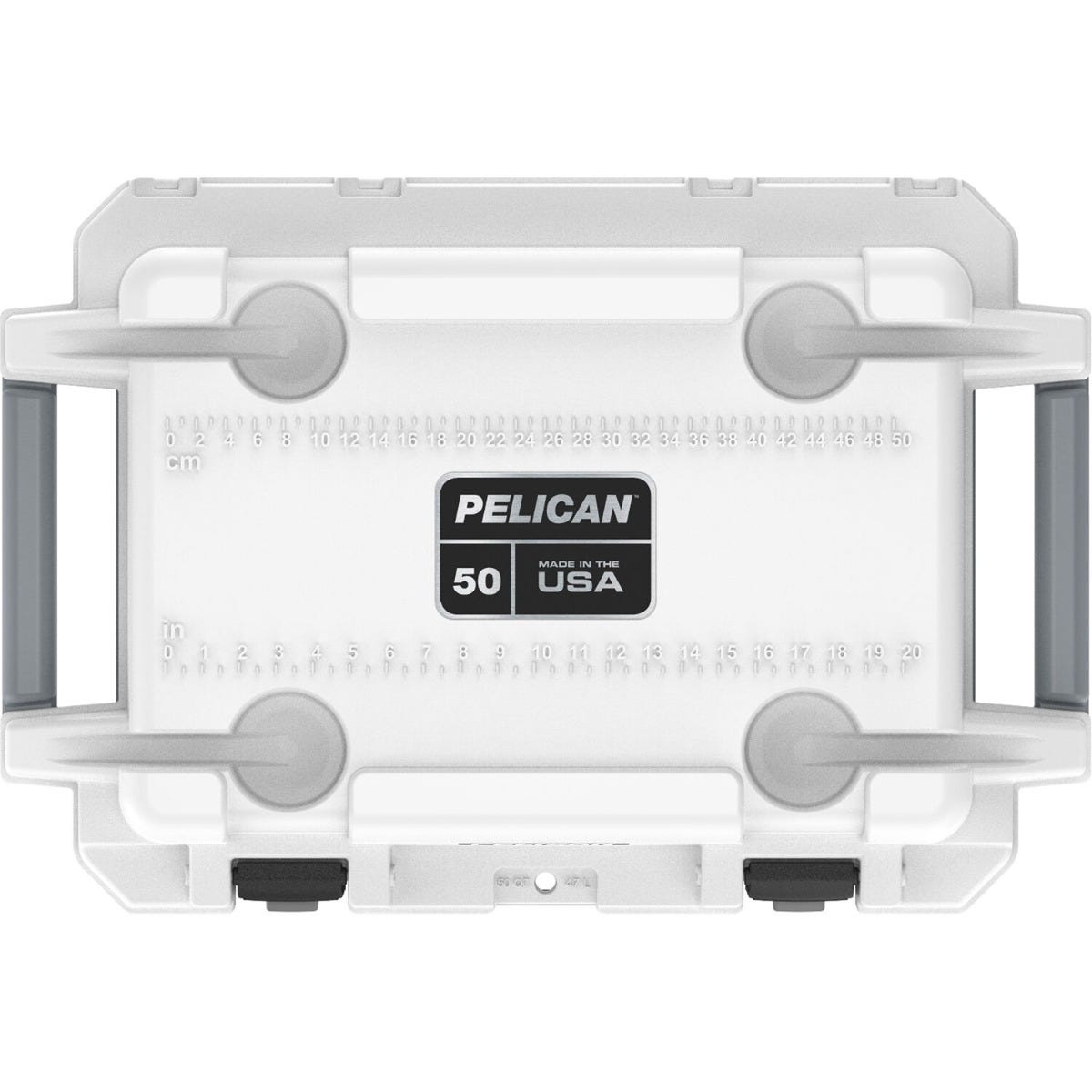 Pelican 50QT Elite Cooler - White - Gray 