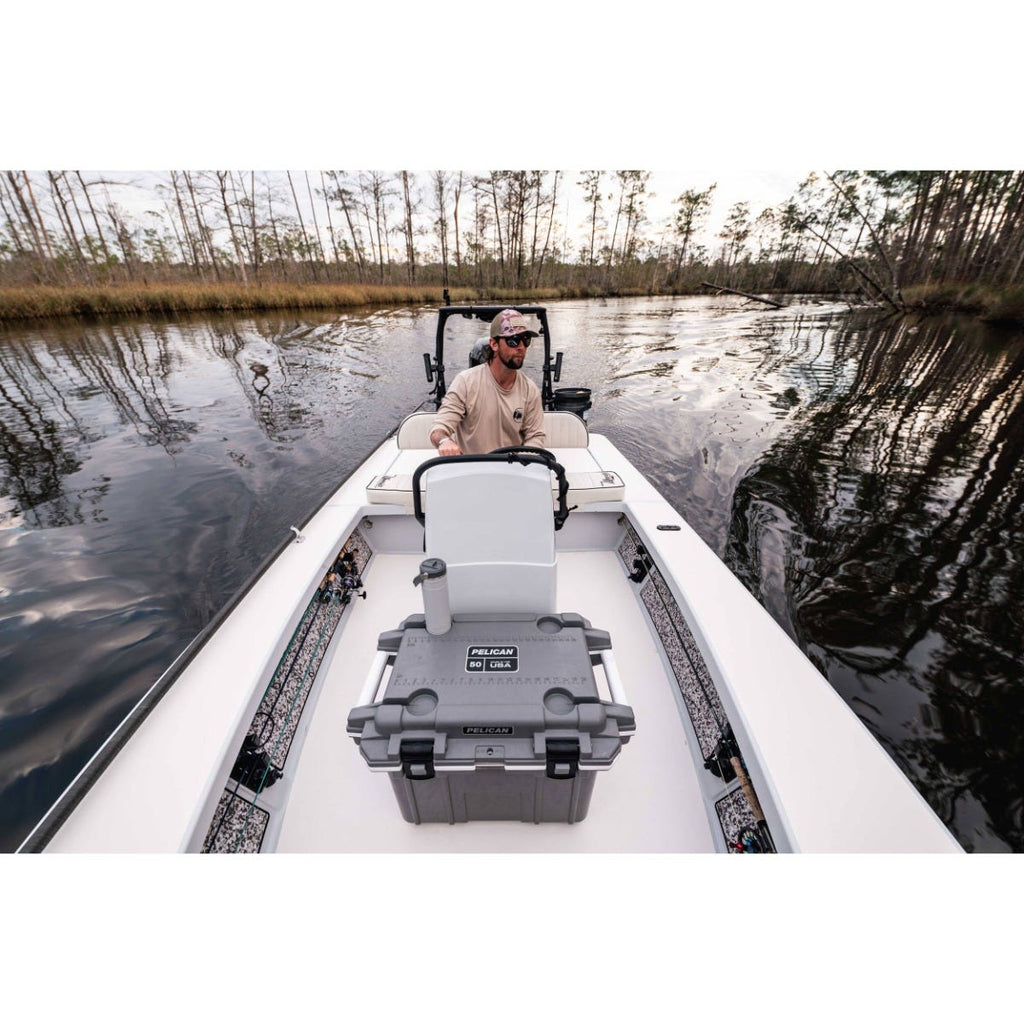 Pelican 50QT Elite Cooler - White - Gray 