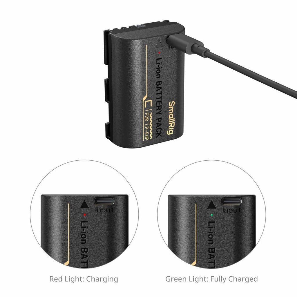 SmallRig Camera Battery with USB-C Charging for Canon LP-E6P 5295