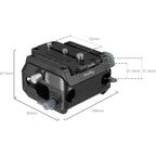 SmallRig Manfrotto-Type Mount Plate Kit with 15mm Dual Rod Clamp 5366