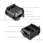 SmallRig Manfrotto-Type Mount Plate Kit with 15mm Dual Rod Clamp 5366