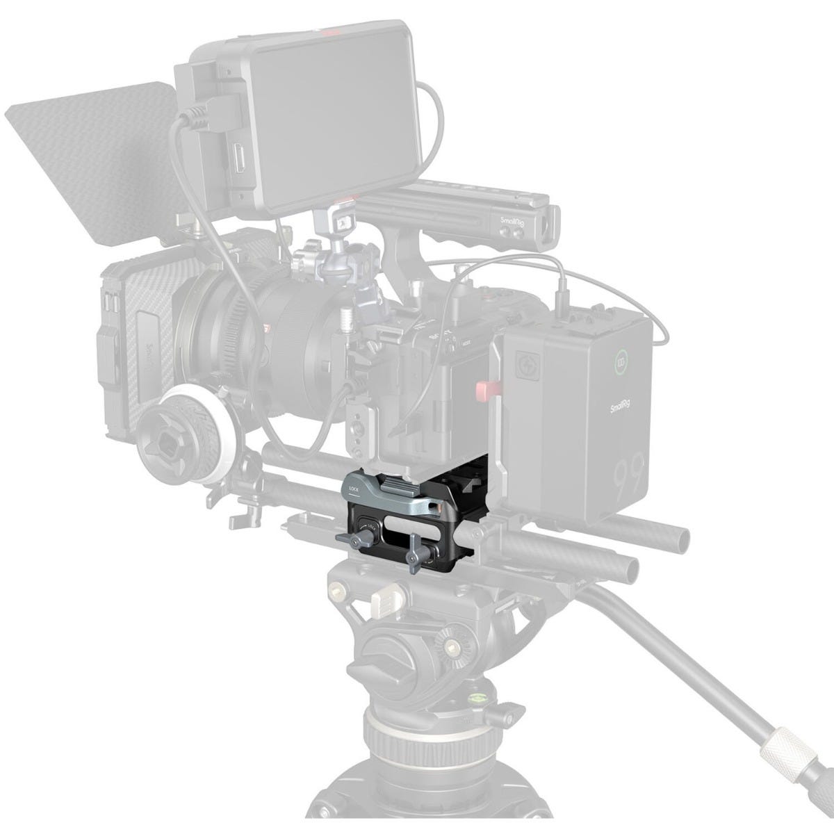 SmallRig Manfrotto-Type Mount Plate Kit with 15mm Dual Rod Clamp 5366