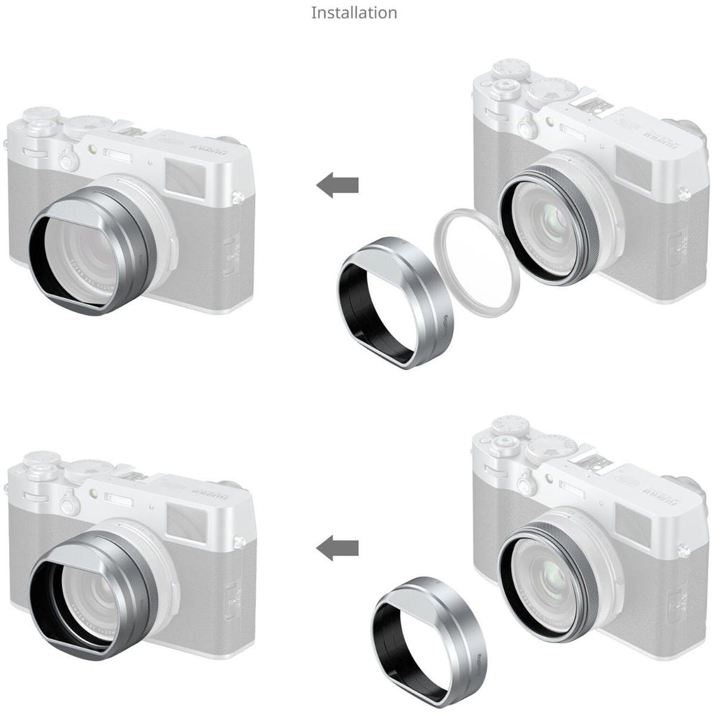SmallRig Lens Hood for FUJIFILM X100VI / X100V (Silver) 5849