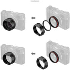 SmallRig UV Filter with Lens Hood Kit for FUJIFILM X100VI / X100V (Black) 5850