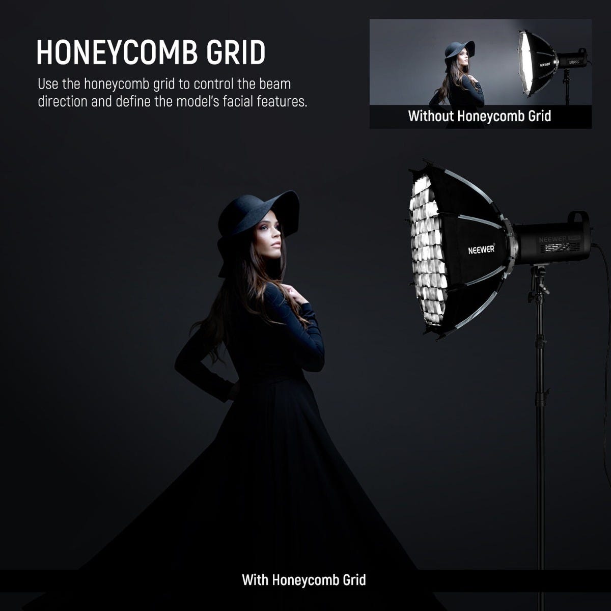 NEEWER NS22P 55cm Quick Release Octagonal Bowens Mount Softbox