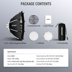 NEEWER NS22P 55cm Quick Release Octagonal Bowens Mount Softbox