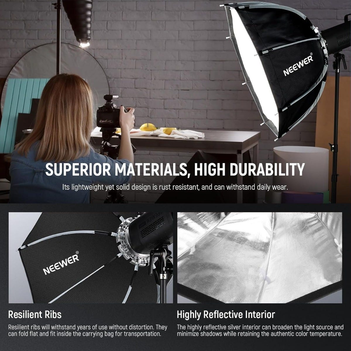 NEEWER NS27P 70cm Quick Release Octagonal Bowens Mount Softbox
