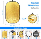NEEWER 100x150cm 5-in-1 Reflectors
