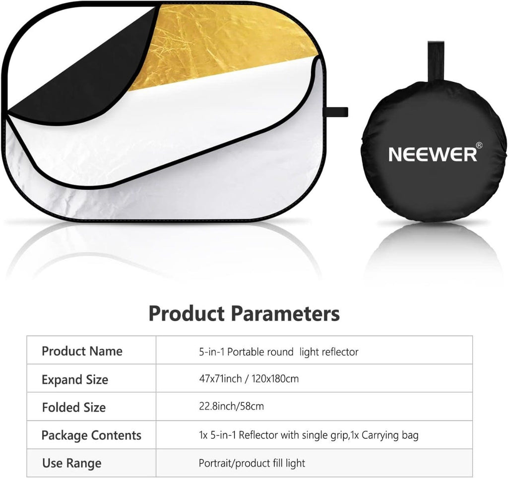 NEEWER 120x180cm 5-in-1 Reflectors