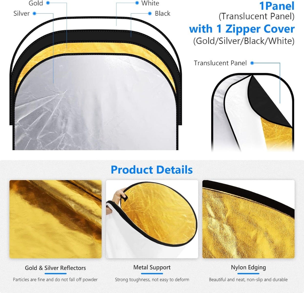 NEEWER 150x200cm 5-in-1 Reflectors