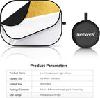 NEEWER 150x200cm 5-in-1 Reflectors