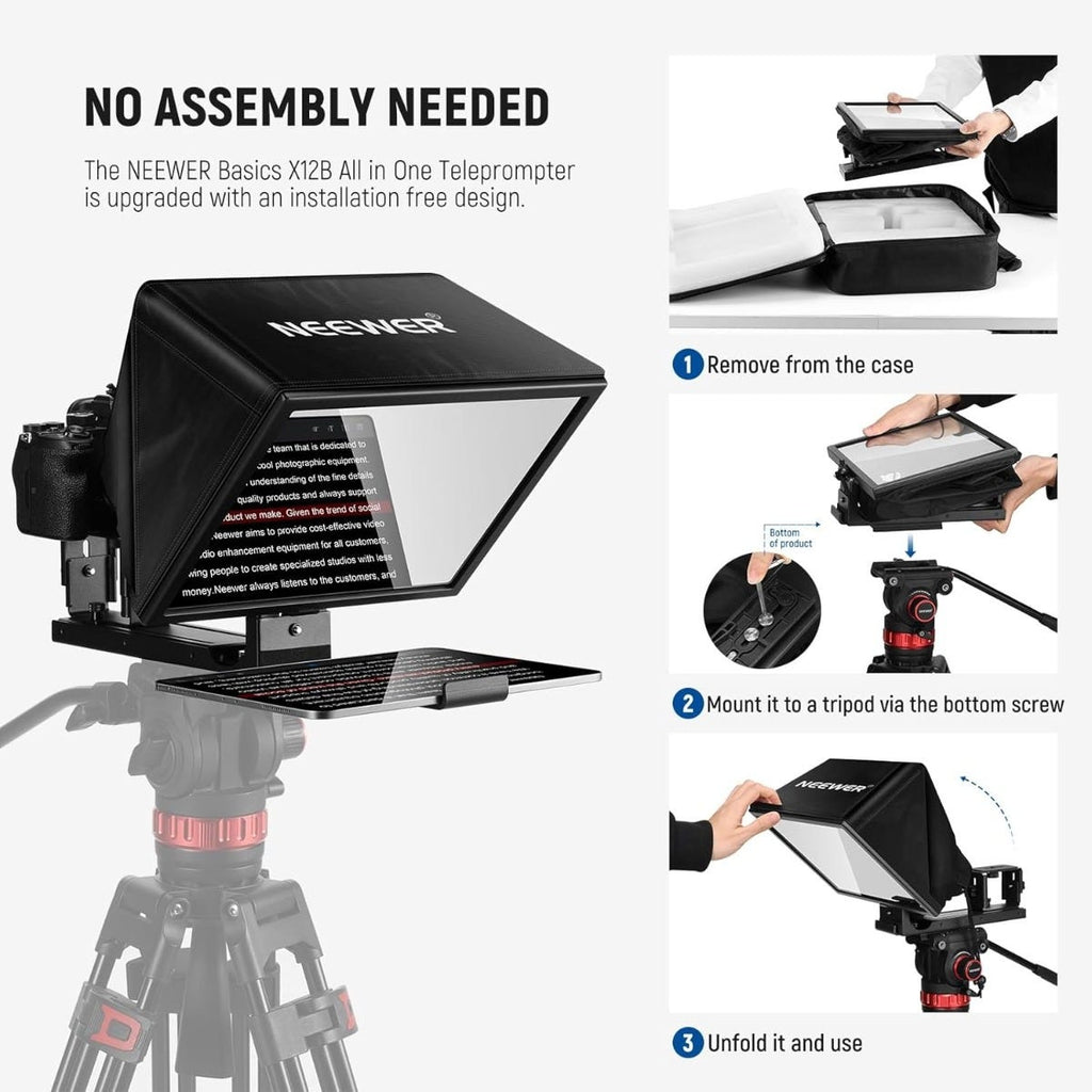 NEEWER X12B 12" Teleprompter