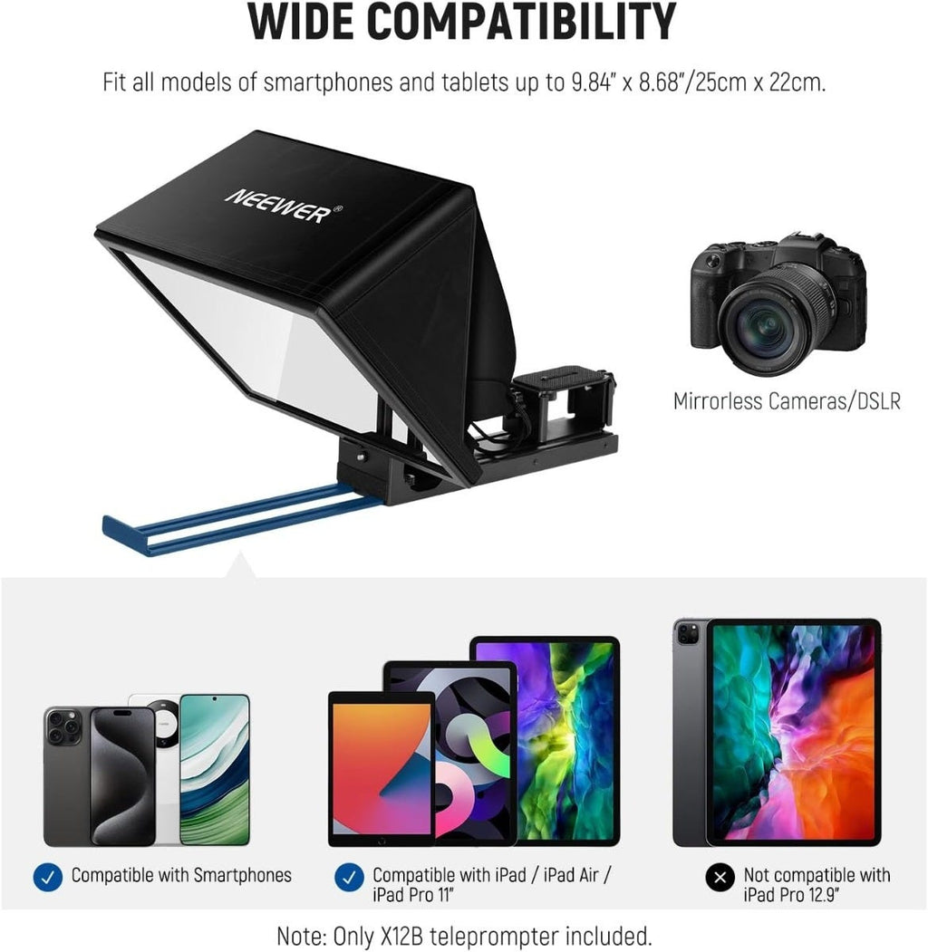 NEEWER X12B 12" Teleprompter