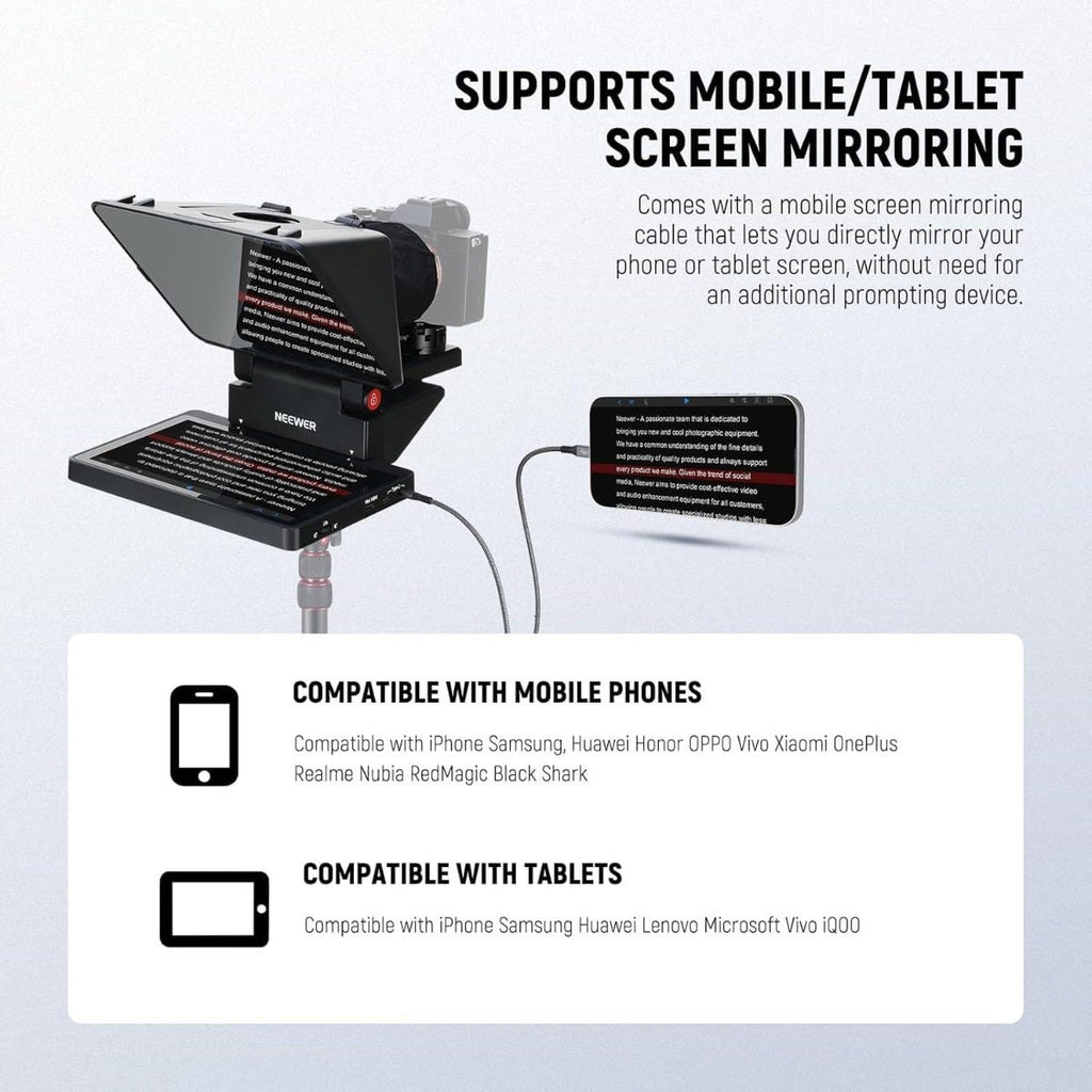 NEEWER X11 2-in-1 11" Teleprompter