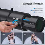 NEEWER LS-300 Spotlight Optical Snoot 16x 19 Degree Lens for Bowens Mount