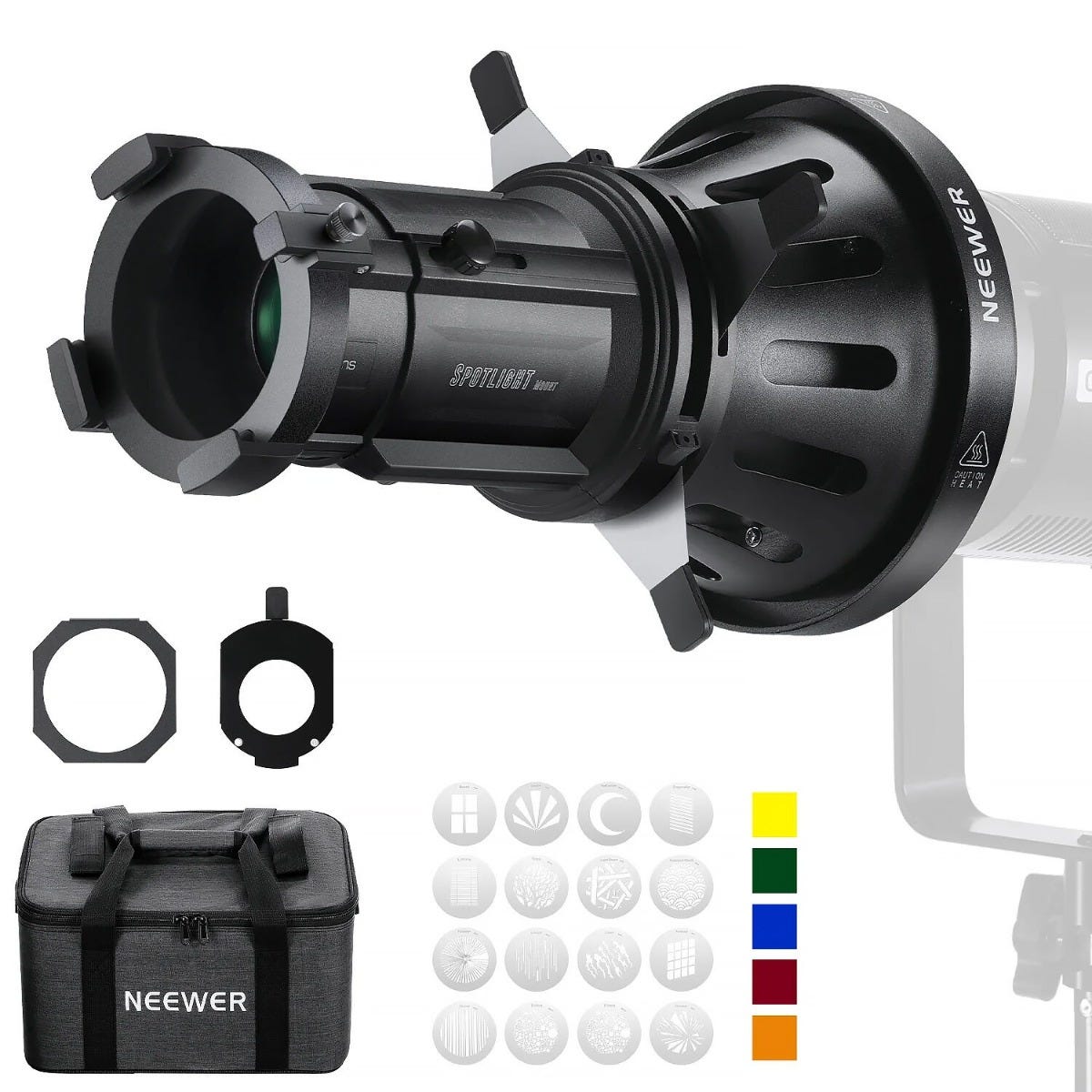 NEEWER LS-38 Spotlight Snoot with 40 Degree Lens for Bowens Mount 
