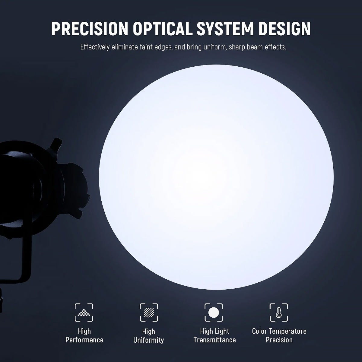 NEEWER LS-38 Spotlight Snoot with 40 Degree Lens for Bowens Mount 