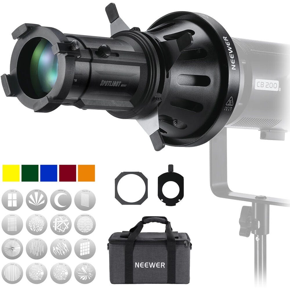 NEEWER LS-39 Spotlight Snoot with 20 Degree Lens for Bowens Mount