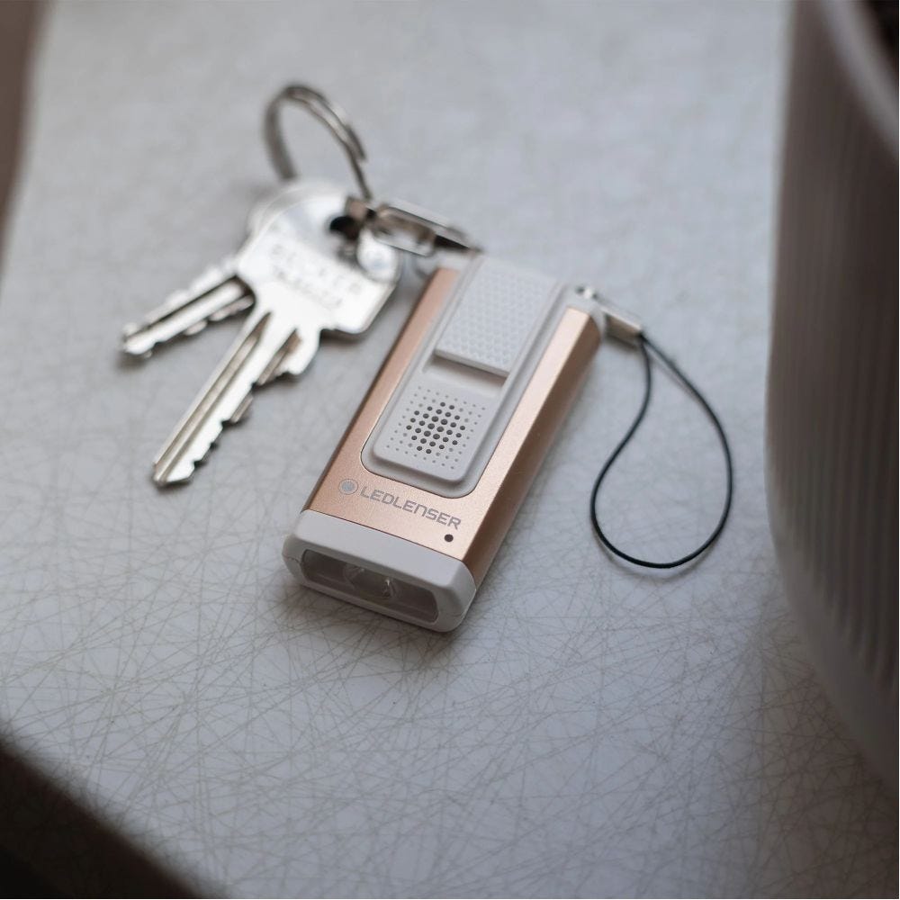 Ledlenser K6R Safety Keychain Light with Shrill Alarm - Rose Gold