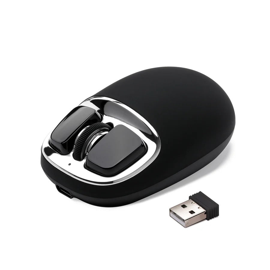 YUNZII C1 Silicone Tri-Mode Wireless Mouse (Black)
