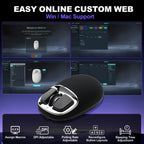 YUNZII C1 Silicone Tri-Mode Wireless Mouse (Black)