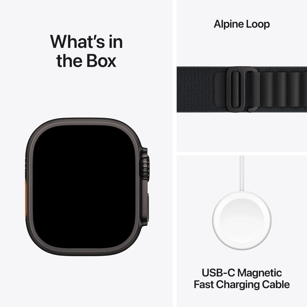 Apple Watch Ultra 3 49mm Black Titanium Case GPS + Cellular Black Alpine Loop (Small)