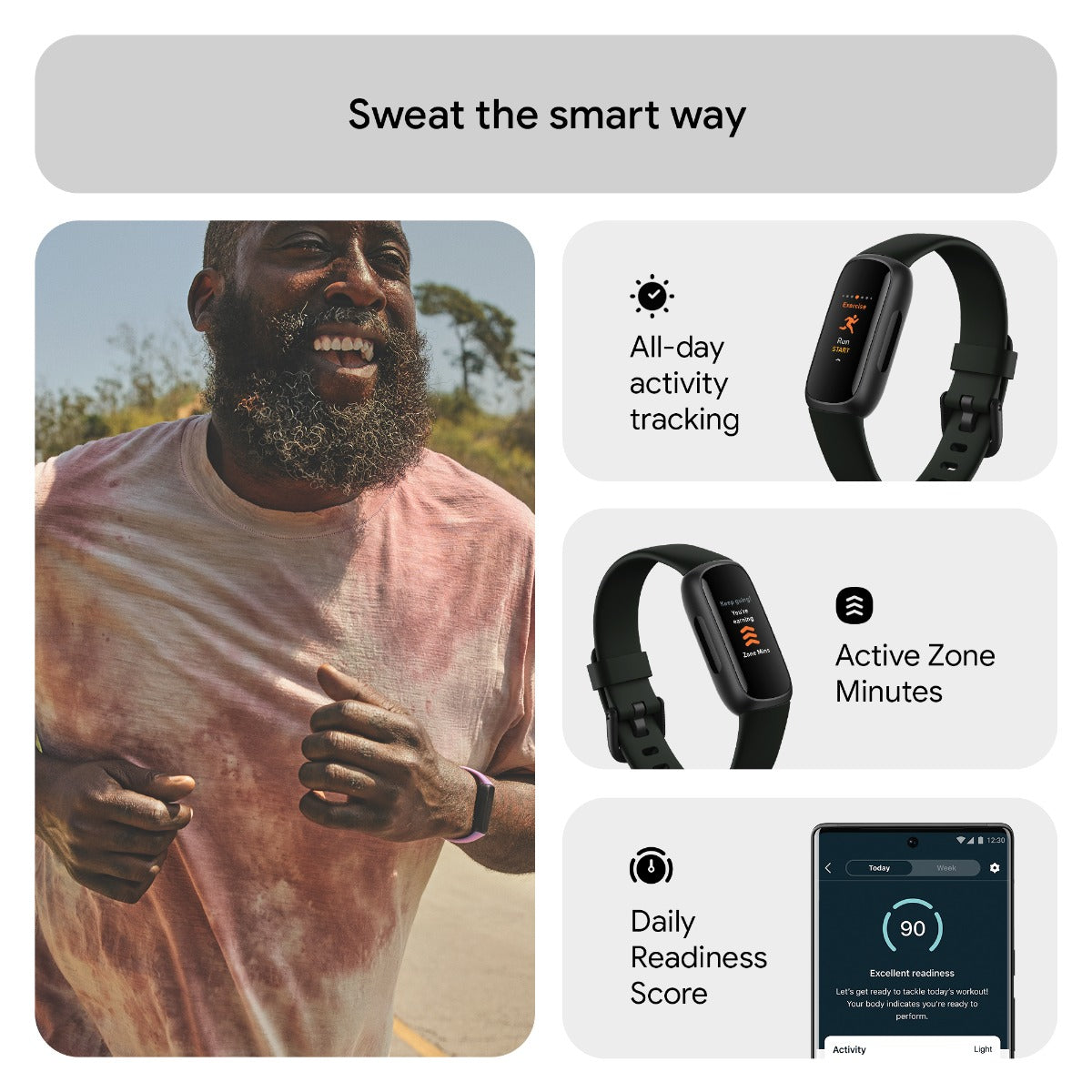 Fitbit Inspire 3 Fitness Tracker - Midnight Zen/Black