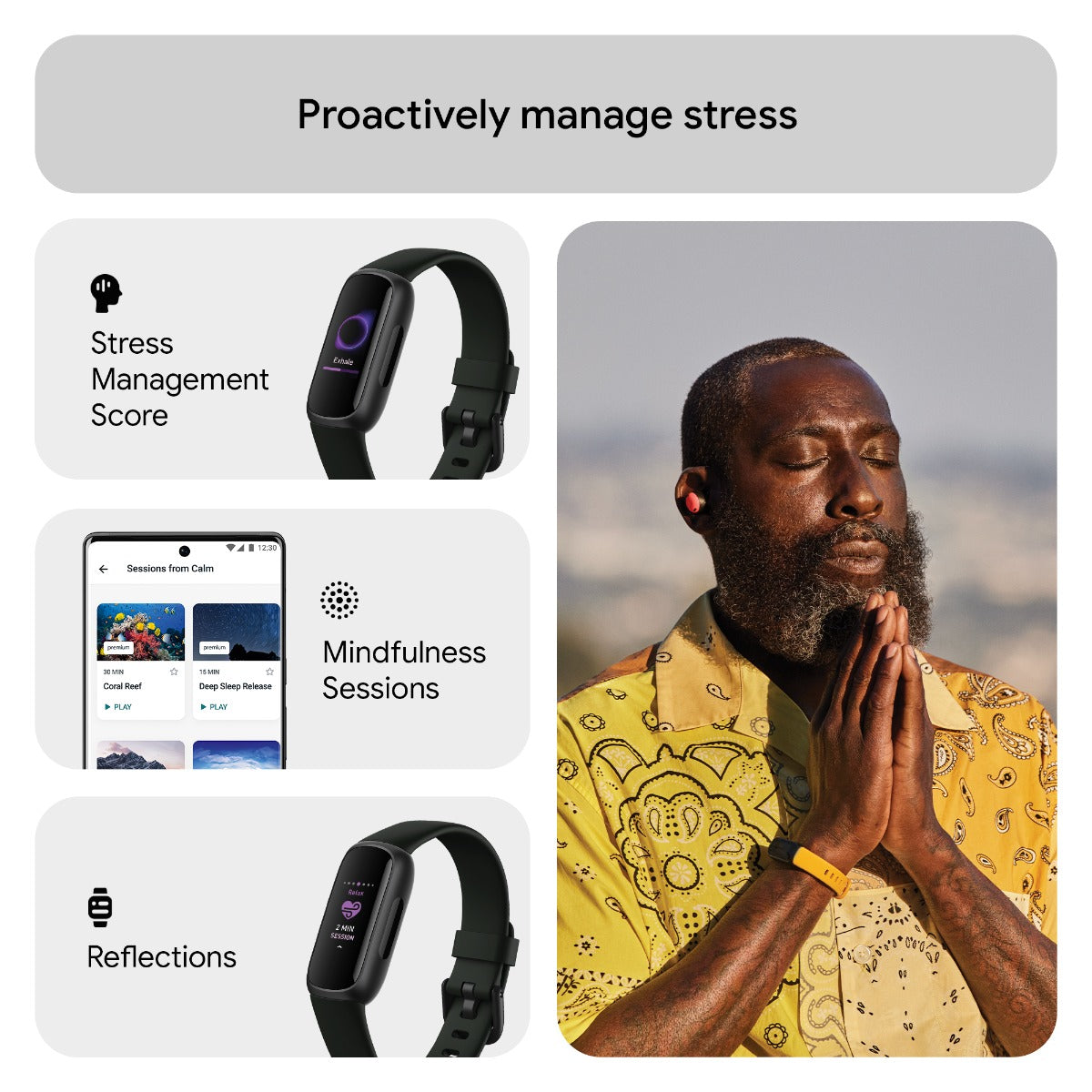 Fitbit Inspire 3 Fitness Tracker - Midnight Zen/Black
