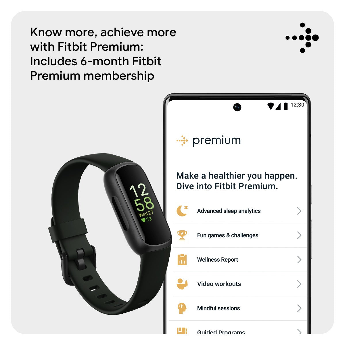 Fitbit Inspire 3 Fitness Tracker - Midnight Zen/Black