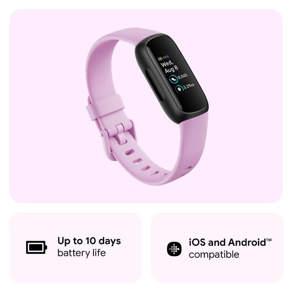 Fitbit Inspire 3 Fitness Tracker - Lilac Bliss/Black