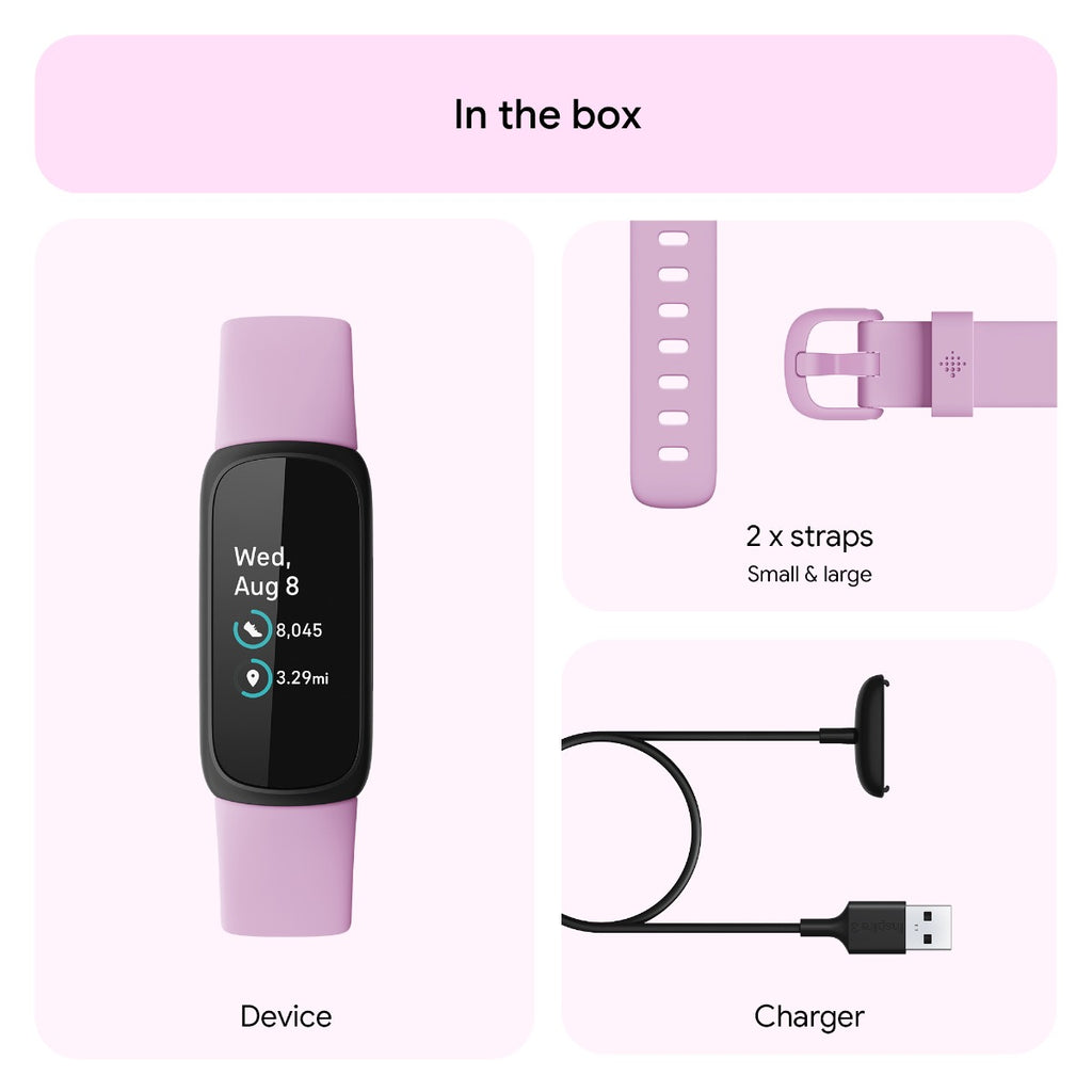 Fitbit Inspire 3 Fitness Tracker - Lilac Bliss/Black