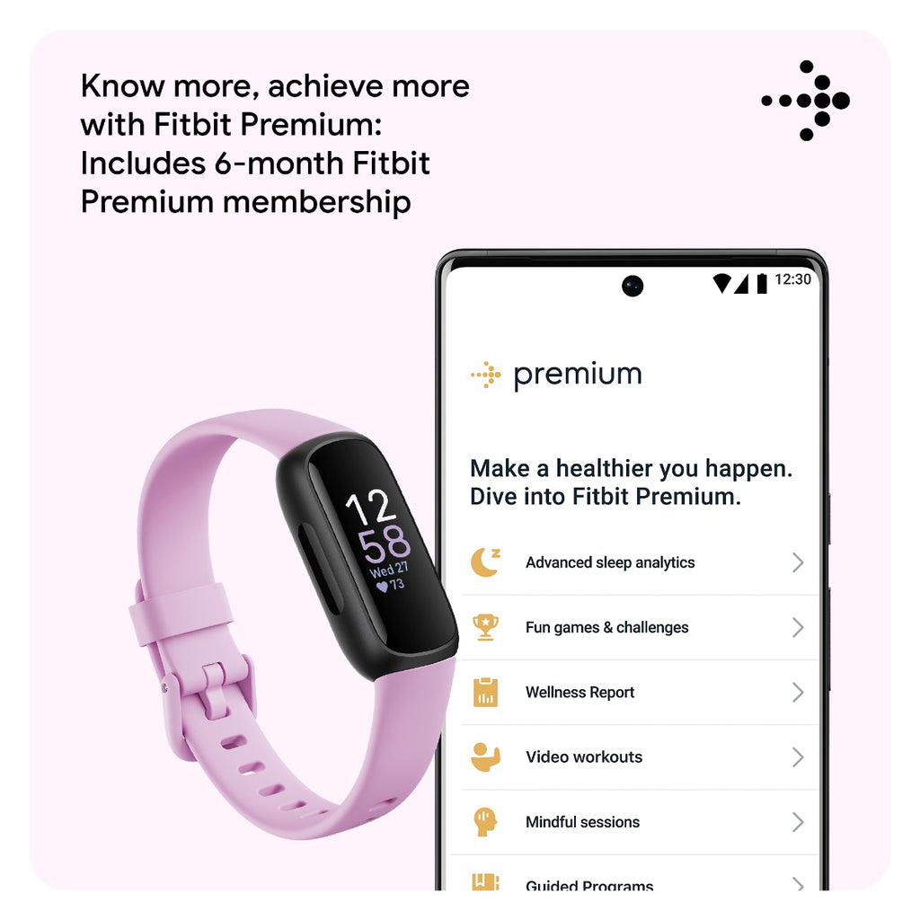 Fitbit Inspire 3 Fitness Tracker - Lilac Bliss/Black