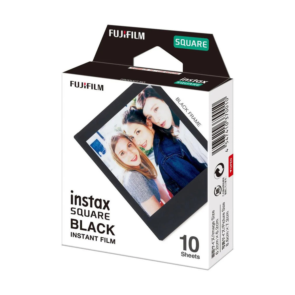 EXPIRED FUJIFILM INSTAX SQUARE Black Film - 10 Pack