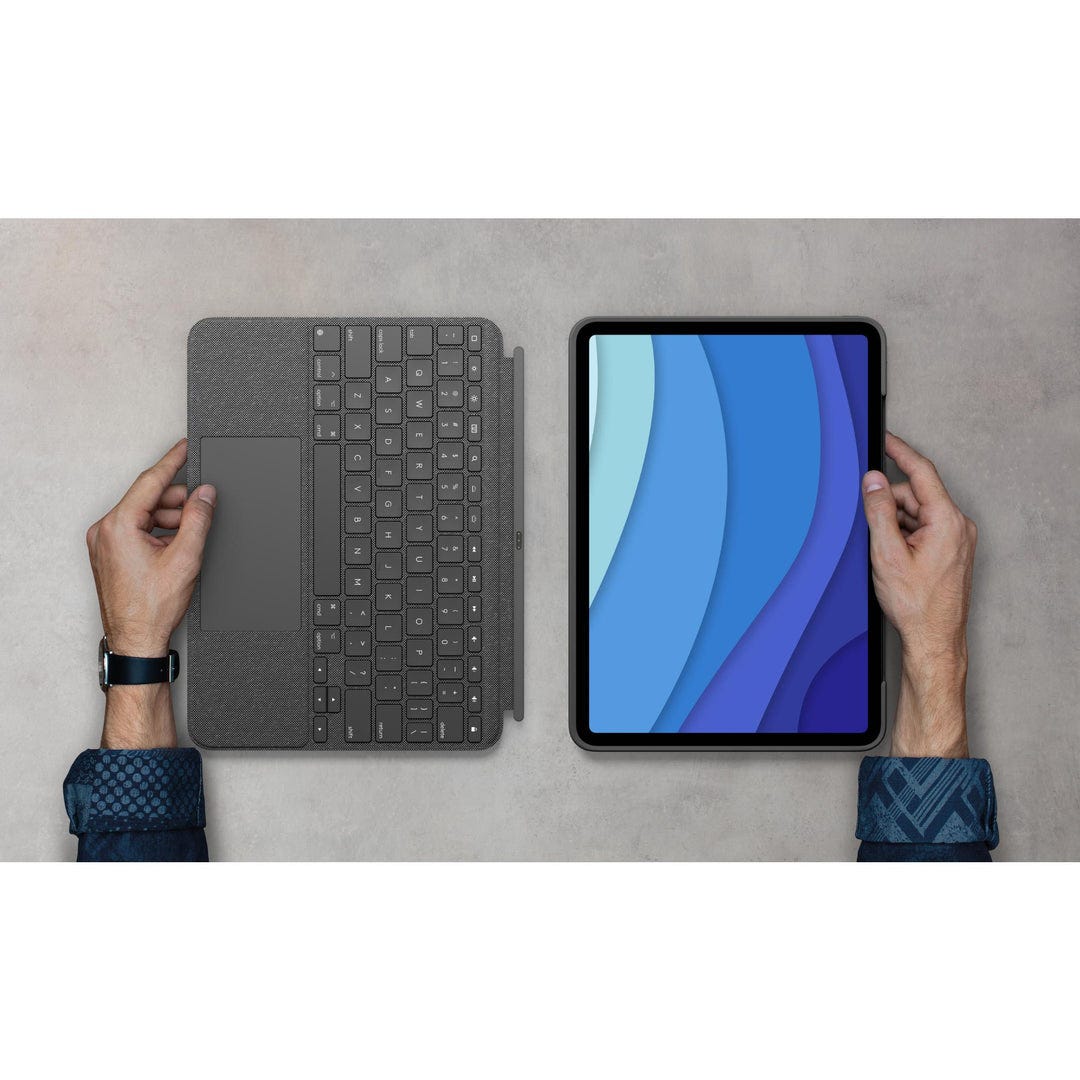 Logitech Combo Touch Case for iPad Pro 11" (1st/2nd/3rd Gen) - Grey