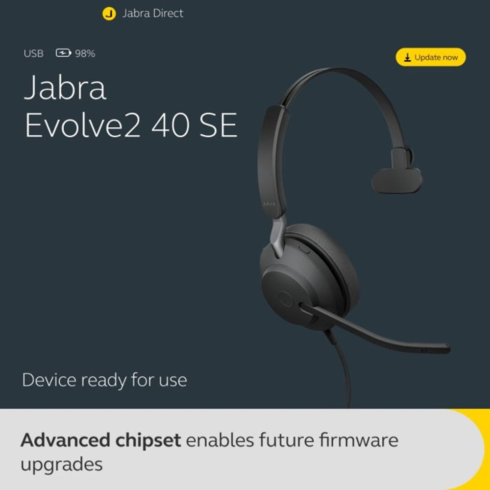 Jabra Evolve2 40 SE UC USB-C/A Mono Corded Headset